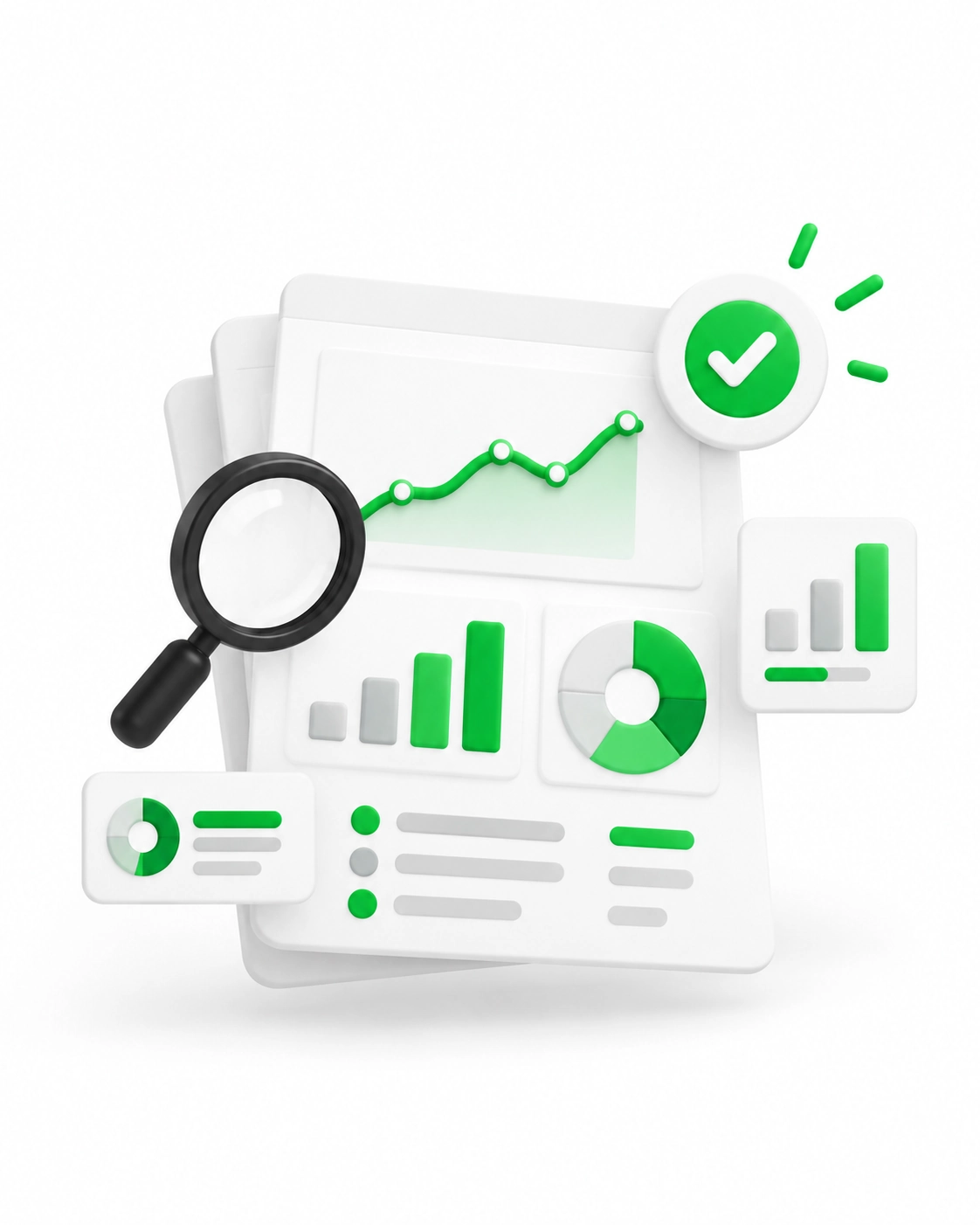 SEO analytics and reporting illustration