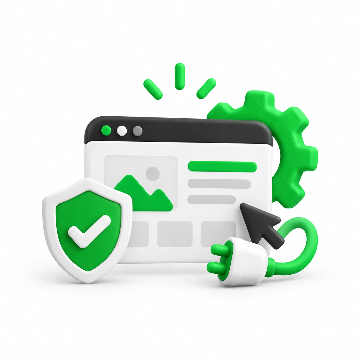Website maintenance and protection illustration
