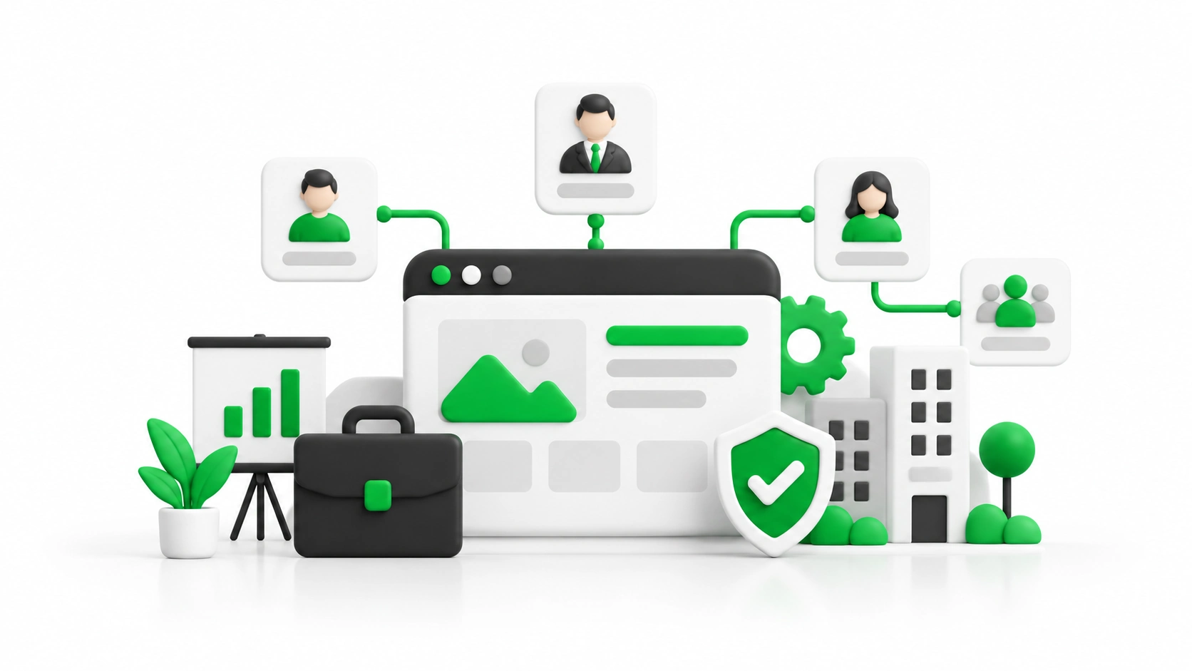 Corporate website design illustration