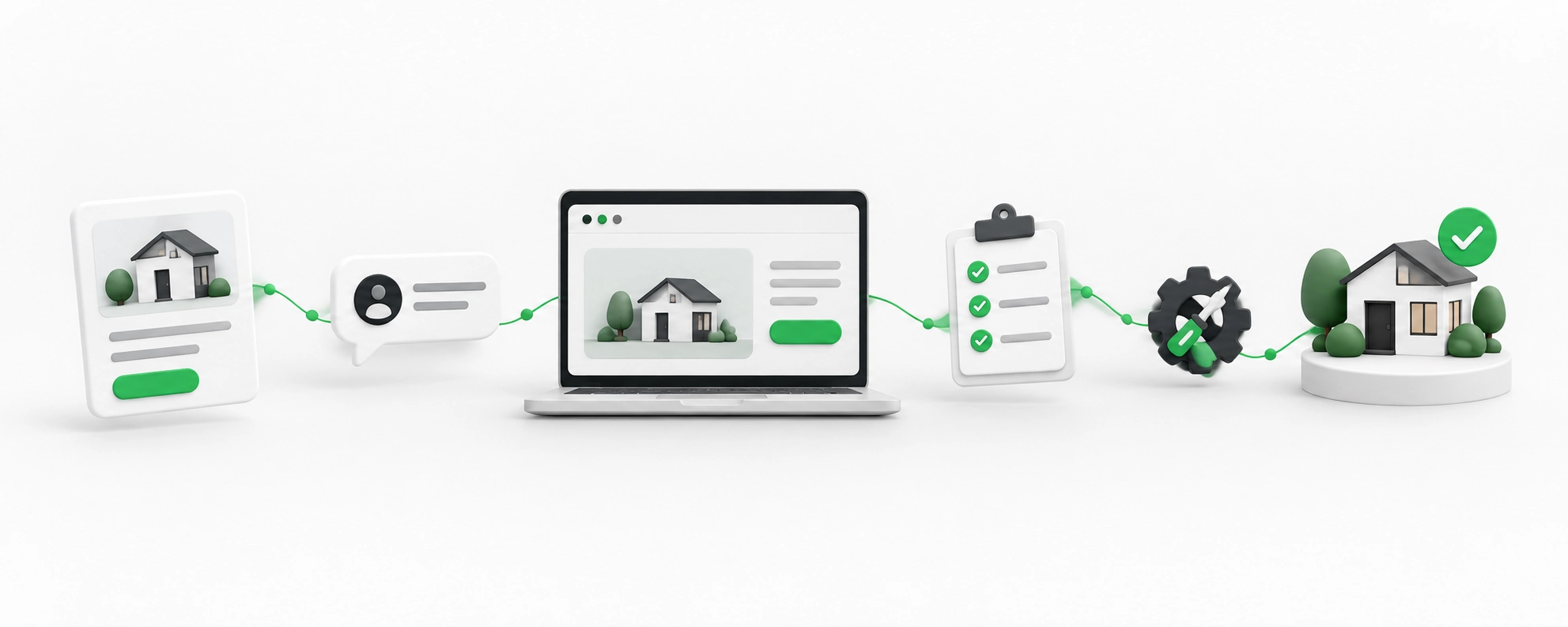 Service business website design illustration