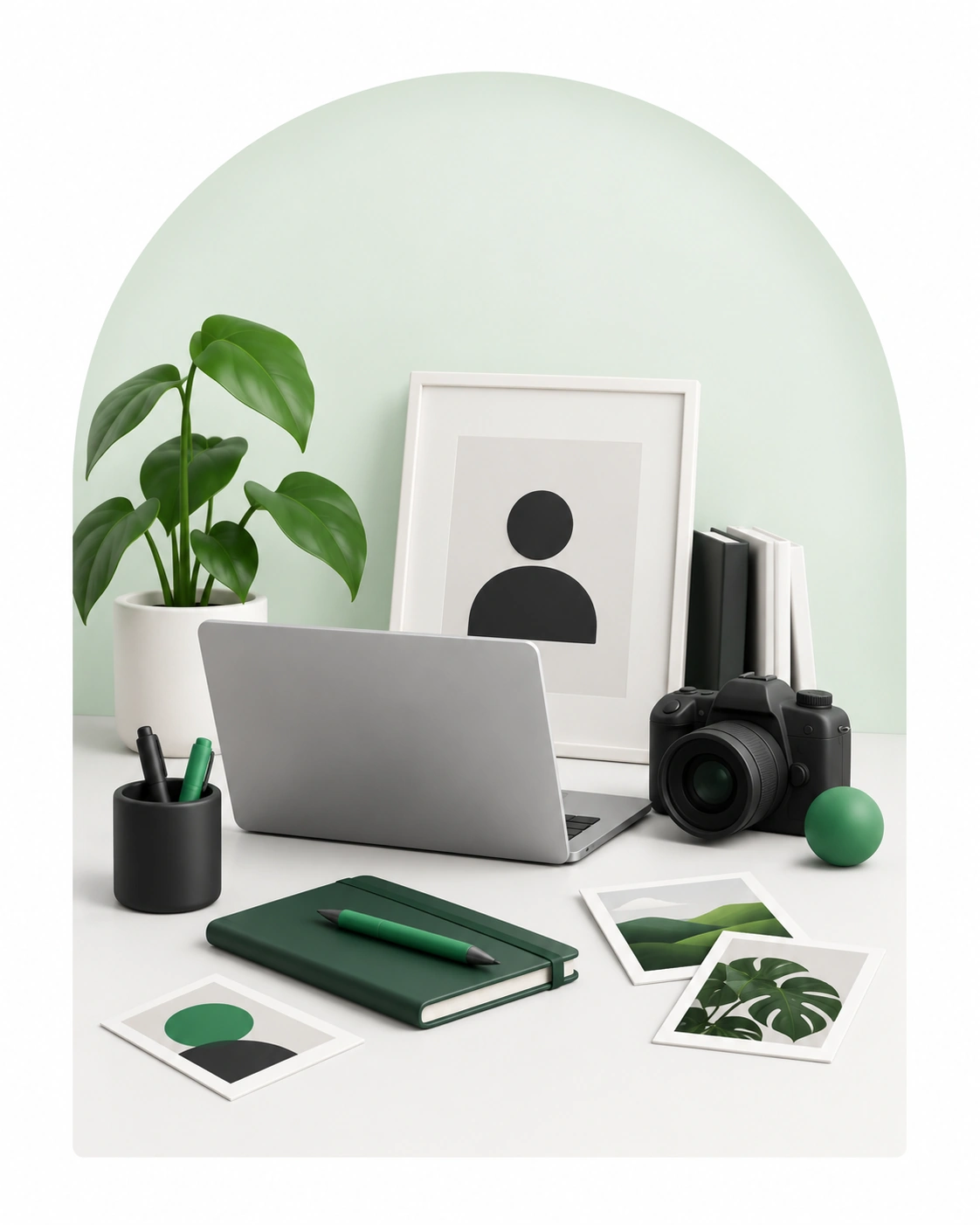 Personal website workspace illustration