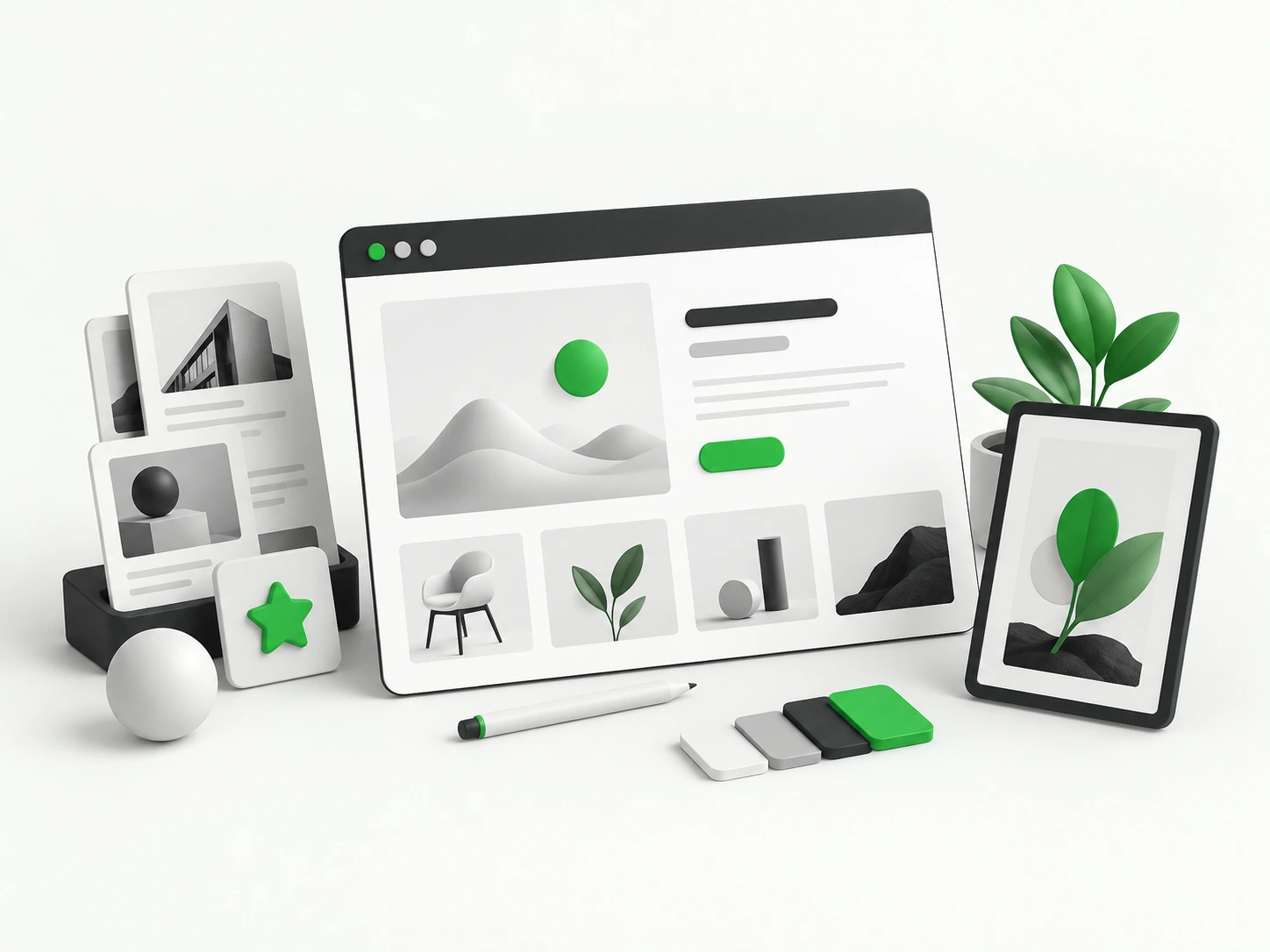 Personal portfolio website illustration