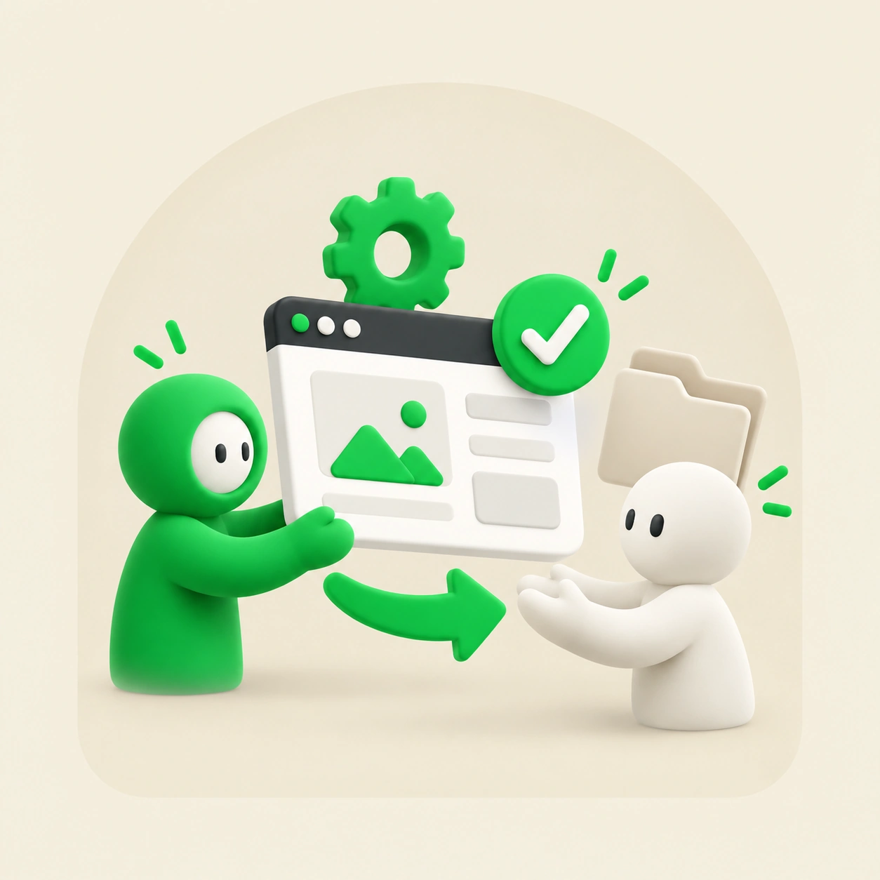 Website handover illustration